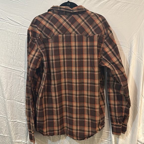 BKE Contour Men’s Plaid/Brown/Orange Button Down Shirt, Size XXL - Picture 4 of 4